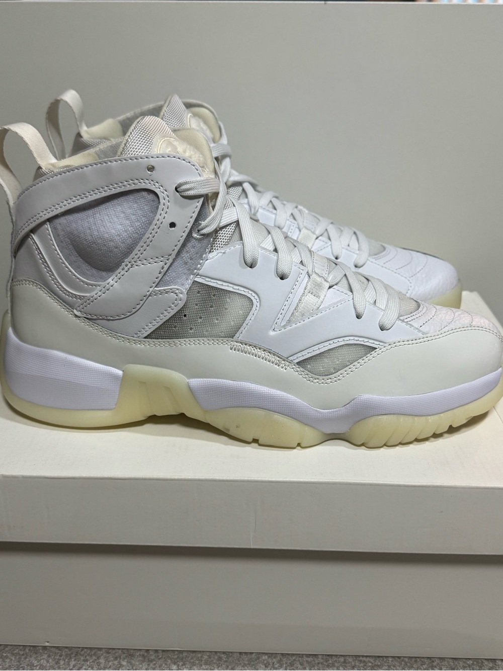 Jordan Jumpman Two Trey White Sail size 12 Women/ 10.5 Men